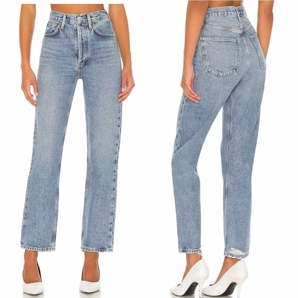 AGOLDE 90’s Pinch Waist High Rise Straight Button Fly Jeans Size 31 Endless
